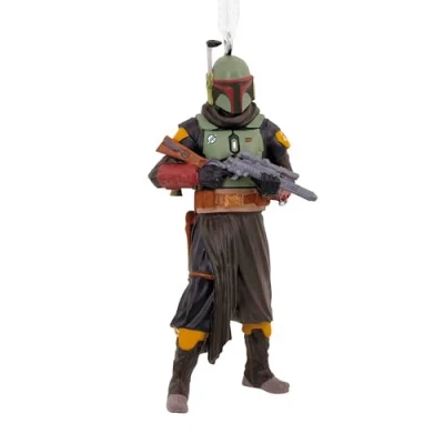 Image of Hallmark Star Wars Boba Fett Hanging Ornament, Tree Decoration, Resin Christmas Gifts for