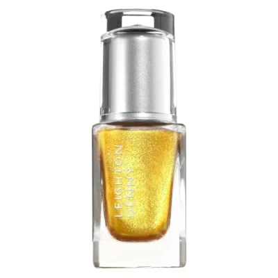 Image of LEIGHTON DENNY Nail Polish Crazy For You 75% Plant Based Varnish Vegan 12ml, Lemon Glitter