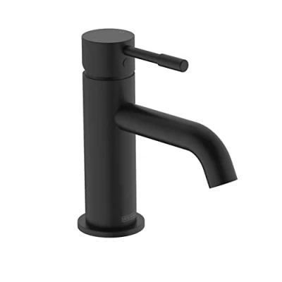 Image of Bristan Mila Basin Mixer Tap with Clicker Waste Black (MI BAS BLK)