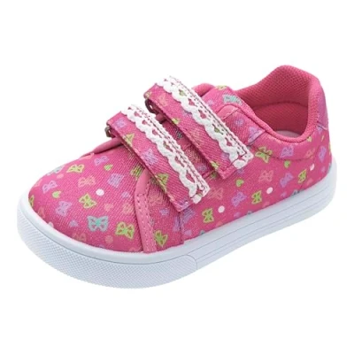 Image of Chicco Girl&#039;s Sneaker Con Doppio Velcro Crib Shoe, Pink 3, 31 EU