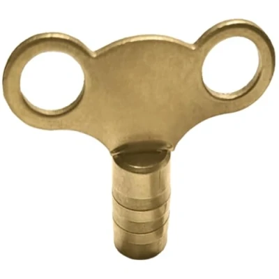 Image of Solid Brass Radiator Key Universal Bleed for Bleeding and Venting Radiators Easy to Use Heavy Duty Rad Plumbing Clock Style Vent Air Lock