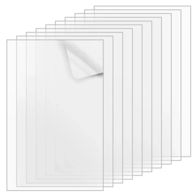 Image of 10Pcs Perspex Sheet 1mm A4 Acrylic Clear Plastic Sheets Transparent Panels Boards Plexi Glass for Crafting Painting Picture Frame DIY Display, Easy to Cut 297 x210mm