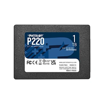 Image of Patriot P220 SATA 3 1TB Internal Solid State Drive 2.5 P220S1TB25