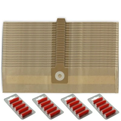 Image of SPARES2GO Strong Dust Bags for Nilfisk Cubic GD930 GD930S Vacuum cleaner (Pack of 20 + Fresheners)