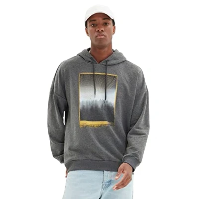 Image of Trendyol Man Regular Basic Hood Knit Sweatshirt