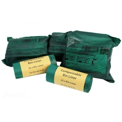 Image of Easigear 5 6L Compostable Bags Kitchen Food Waste Caddy Bin Liners Biodegradable (150)