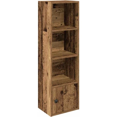 Image of vidaXL Bookcase/Display Cabinet Engineered Wood Old Brown 31x24x102 cm Living Room/Office