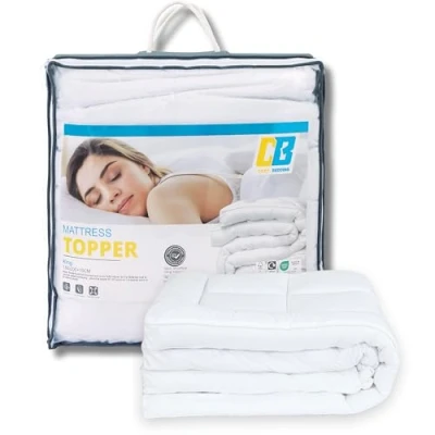 Image of Cozy Bedding Mattress Topper King Bed (4 Inch/10cm) Thick Quilted Extra Deep Topper, Super Fluffy &amp; Breathable Microfiber With Elasticated Straps