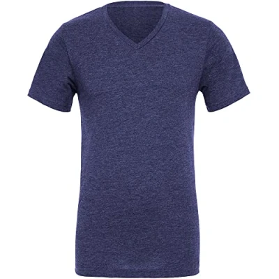 Image of Canvas Mens Jersey Short Sleeve V Neck T Shirt (L) (Navy Blue)