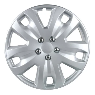 Image of Unitec 74852 Hockenheim Hub Caps in 100 % 4 Set 15 inch Silver Car Wheel Trims (Set of 4)