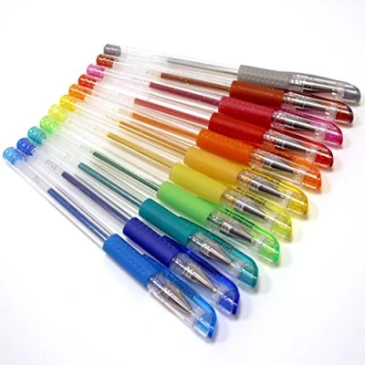 Image of Polaroid Colorful Glitter Gel Pens for 5 x 7.5cm Photo Paper Projects (Snap, Zip, Z2300) Pack of 12