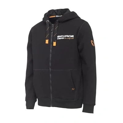 Image of Savage Gear Urban Zipp Hoodie Black Ink Size L Fishing jumper