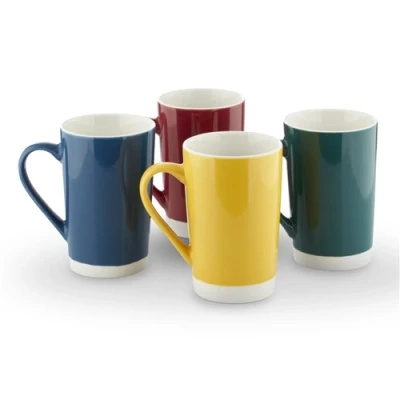 Image of Tower Set of 4 Jewel Latte Mugs Assorted Colours
