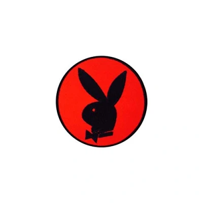 Image of HAZI Playboy RED Colorful Logo Embroidered Iron on Patch Sew Badge for Clothes etc, Multicoloured