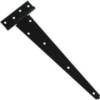 Image of 18&quot; Medium Duty Scotch Tee Hinges 450mm Pair Black Japanned