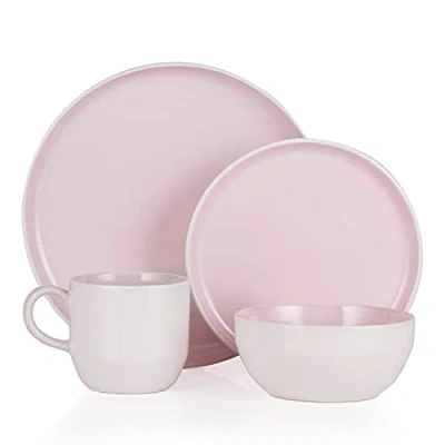 Image of Barbary &amp; Oak Oslo 16 Piece Dinnerware Set Pink