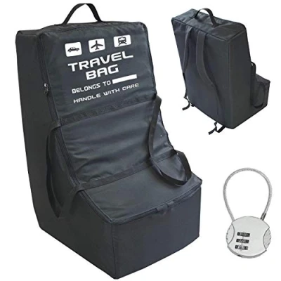 Image of Premium Quality Personalized Car seat Travel Bag for site Airport Airline Gate Check Trips Ultra Durable Accessories Black with a Padlock Free! New [085]