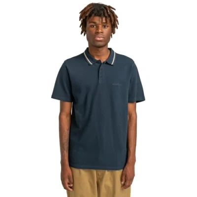 Image of Element Myloh Short Sleeve Polo Shirt Men M Blue.
