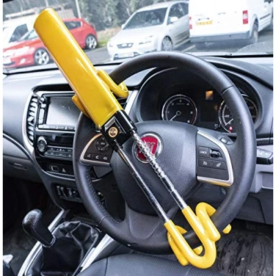 Image of UKB4C Steering Wheel Lock High Security Anti Theft Twin Bar for Fiat 500