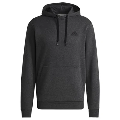 Image of adidas Men&#039;s Essentials Fleece Hooded Sweat, dark grey heather/black, S