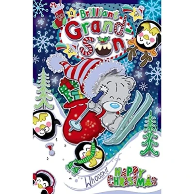 Image of Me To You Bear Grandson My Dinky Christmas Card