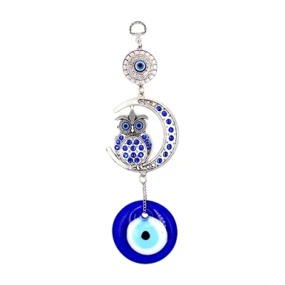 Image of VIE Evil Eye Owl and Moon Hanging