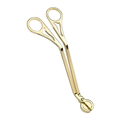 Image of LAGAHS Candle Wick Trimmer, Polished Stainless Steel Scissors, Snuffer, Clipper Openwork Design, Oil Lamp Accessories for Various Occasions (Gold)
