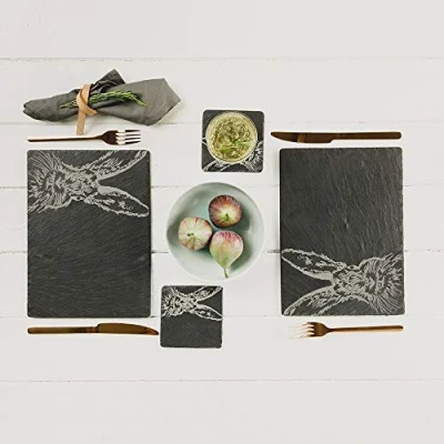 Image of The Just Slate Company Set of 2 Hare Placemats