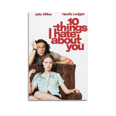 Image of Szzmyo 10 Things I Hate About You Movie Poster Decorative Painting Modern Aesthetic Canvas Bedroom Art Living Room Decoration 12x18inch(30x45cm) Unframe Style