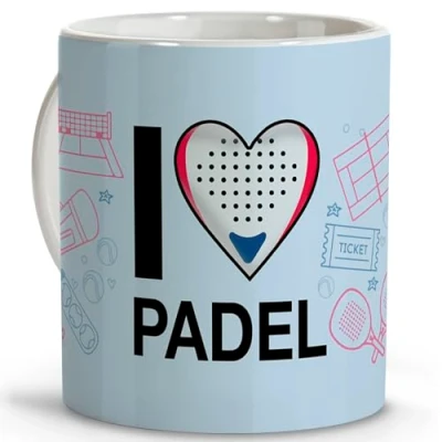 Image of Padel Man. Woman. Original Gifts. Mugs to give as a gift. Ceramic Mug 330 ml.