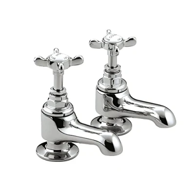 Image of Bristan 1901 Bath Pillar Taps Chrome N 3/4 C CD