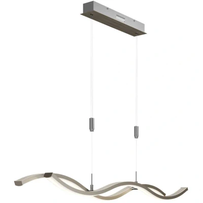 Image of Lucande LED pendant light Mairia, silver, height adjustable