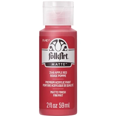 Image of Folk Art Acrylic Paint, Apple Red, 2 oz