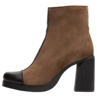 Image of Fly London Women&#039;s STIR985FLY Ankle Boot, Black/Taupe, 5 UK