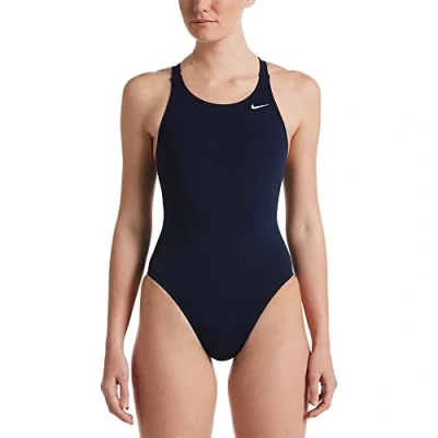 Image of NIKE Womens Fastback One Piece Swimsuit, Multicolor (Midnight Navy), 26 EU