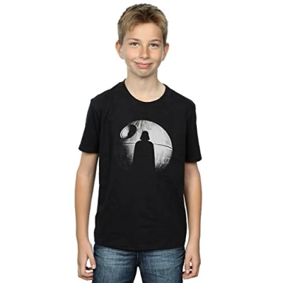 Image of Star Wars Boys Rogue One Death Vader Silhouette T Shirt 12 13 Years Black