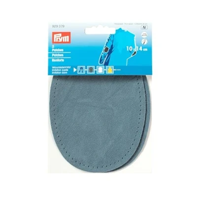 Image of Prym Patches Imitation Suede Iron on 10 x 14 cm Medium Blue, Part_B00UDETC9I