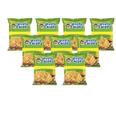 Image of Uncle Chips Spicy 50g (Pack of 9) Treat Crunchy Namkeen Perfect Tea Time Snack Potato