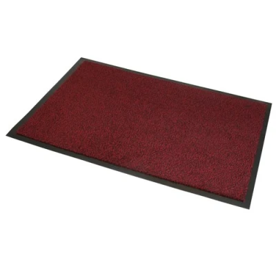 Image of JVL Red Black Heavy Duty Barrier Anti Slip Door Floor Mat, 60 x 150 cm