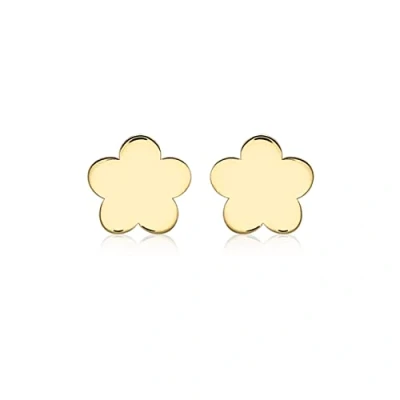 Image of Carissima Gold Women 9 ct (375) Yellow 5.3 mm Flower Stud Earrings