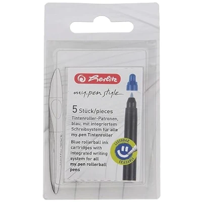 Image of Herlitz My Pen Rollerball Refill Cartridge (Pack of 5)