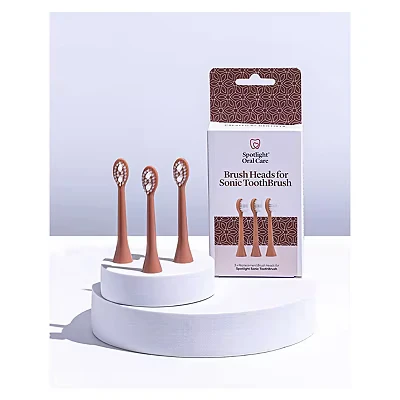 Image of Spotlight Oral Care Sonic Head Replacements in Rose Gold
