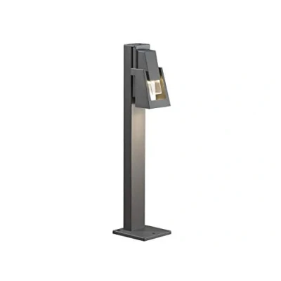 Image of Potenza Outdoor Modern Anthracite Short Bollard, Single GU10, IP54