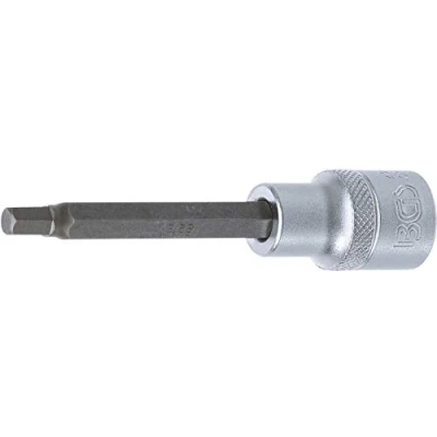 Image of BGS 4261 Bit Socket length 100 mm 12.5 (1/2&quot;) Drive internal Hexagon 6