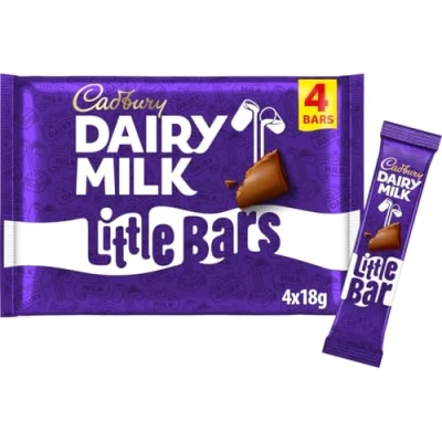 Image of Cadbury Dairy Milk Chocolate Little Bar, 18 g (Pack of 4 Bars)