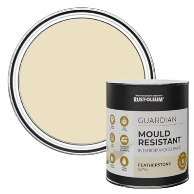 Image of Rust Oleum Beige Guardian Mould Resistant Interior Wood Paint in Satin Finish Featherstone 750ml