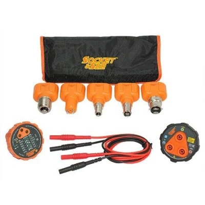 Image of Socket &amp; See ELECACCKIT SOK22 Craftsman Tester, LTKIT10 Lamp Test Adaptor Kit and SS130 PLUS Deluxe Soft Case