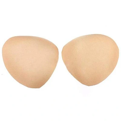 Image of Gemini_mall 1 Pair Breast Enhancer Bra Pads Swimsuit Bikini Pad Inserts Push up Pad, Triangle Shape, Beige