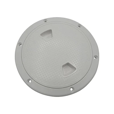 Image of Deck Access Round Inspection Hatch 7&quot; (178MM Boat Cover Plate White Plastic)