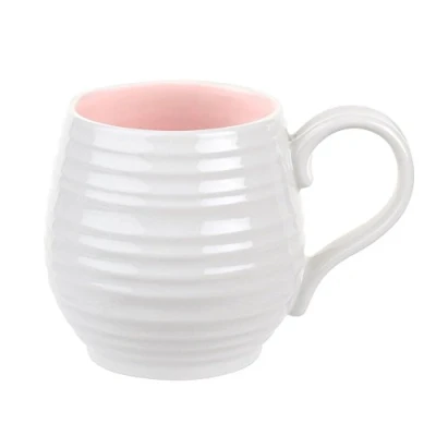 Image of Portmeirion Sophie Conran Individual Barrel Honey Pot Mug Pink